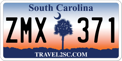 SC license plate ZMX371