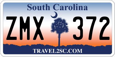 SC license plate ZMX372