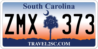 SC license plate ZMX373