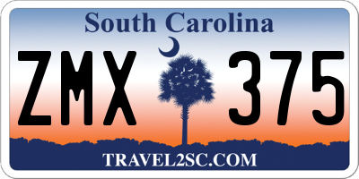 SC license plate ZMX375