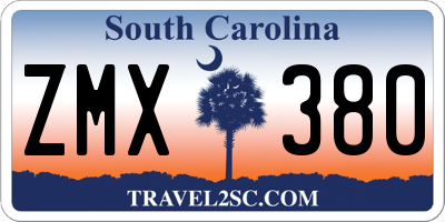 SC license plate ZMX380