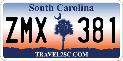 SC license plate ZMX381