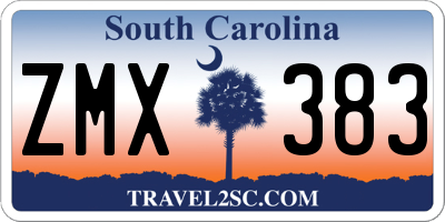 SC license plate ZMX383