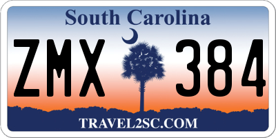 SC license plate ZMX384