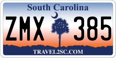SC license plate ZMX385