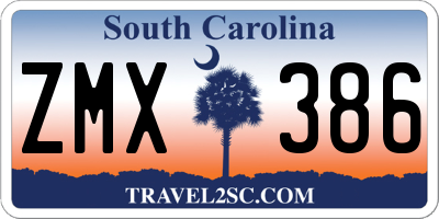 SC license plate ZMX386