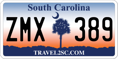 SC license plate ZMX389