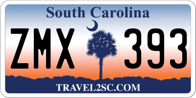 SC license plate ZMX393
