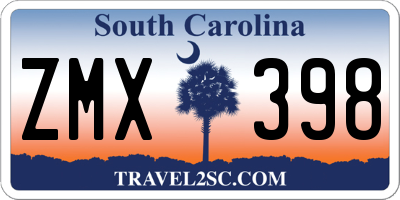 SC license plate ZMX398