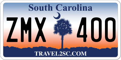 SC license plate ZMX400