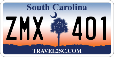 SC license plate ZMX401