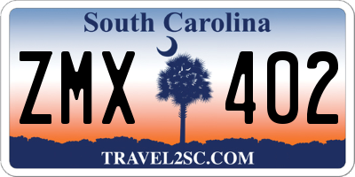 SC license plate ZMX402