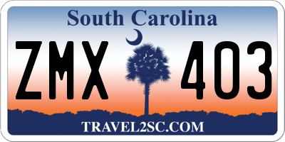 SC license plate ZMX403