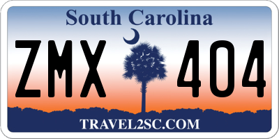 SC license plate ZMX404