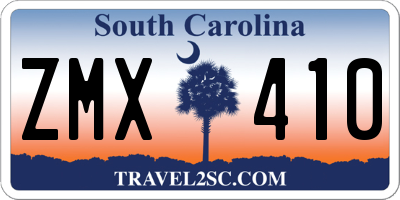 SC license plate ZMX410