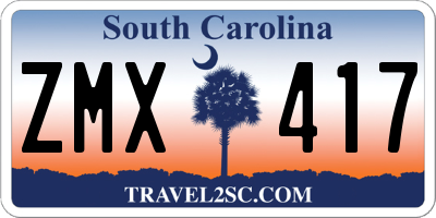 SC license plate ZMX417