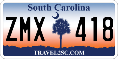 SC license plate ZMX418