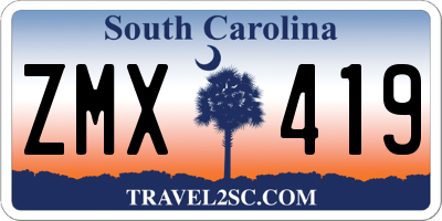 SC license plate ZMX419