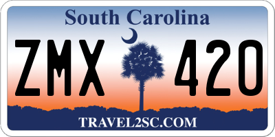 SC license plate ZMX420