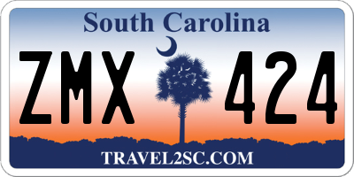 SC license plate ZMX424