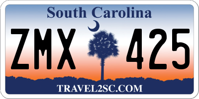 SC license plate ZMX425