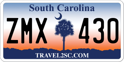 SC license plate ZMX430