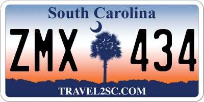 SC license plate ZMX434