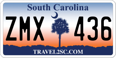 SC license plate ZMX436