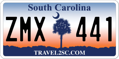 SC license plate ZMX441