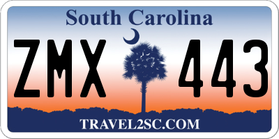 SC license plate ZMX443