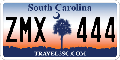SC license plate ZMX444