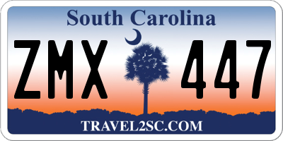 SC license plate ZMX447