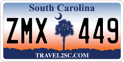 SC license plate ZMX449