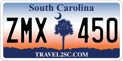 SC license plate ZMX450