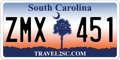 SC license plate ZMX451