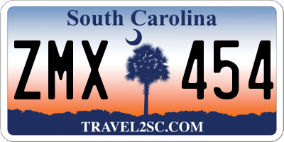 SC license plate ZMX454