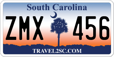 SC license plate ZMX456