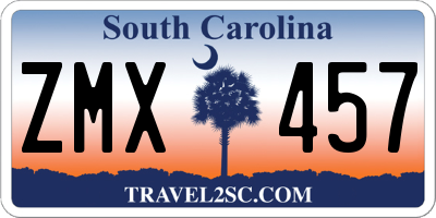 SC license plate ZMX457