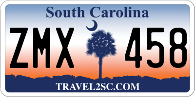 SC license plate ZMX458