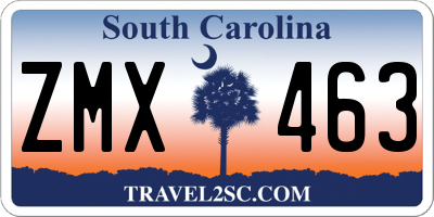 SC license plate ZMX463