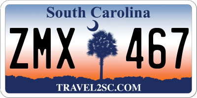 SC license plate ZMX467