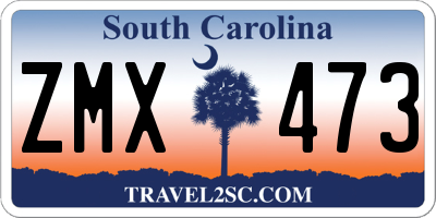 SC license plate ZMX473