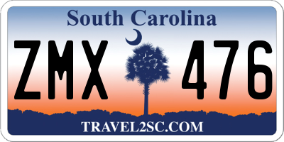 SC license plate ZMX476