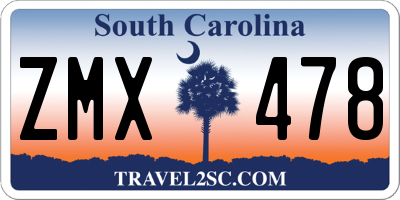SC license plate ZMX478