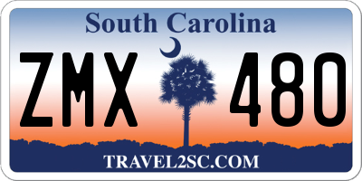 SC license plate ZMX480