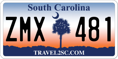 SC license plate ZMX481