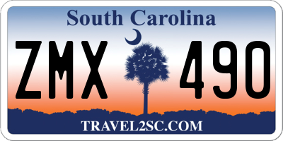 SC license plate ZMX490