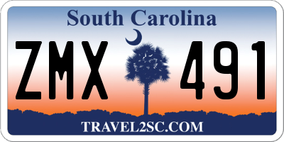 SC license plate ZMX491