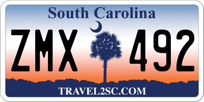 SC license plate ZMX492
