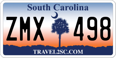 SC license plate ZMX498